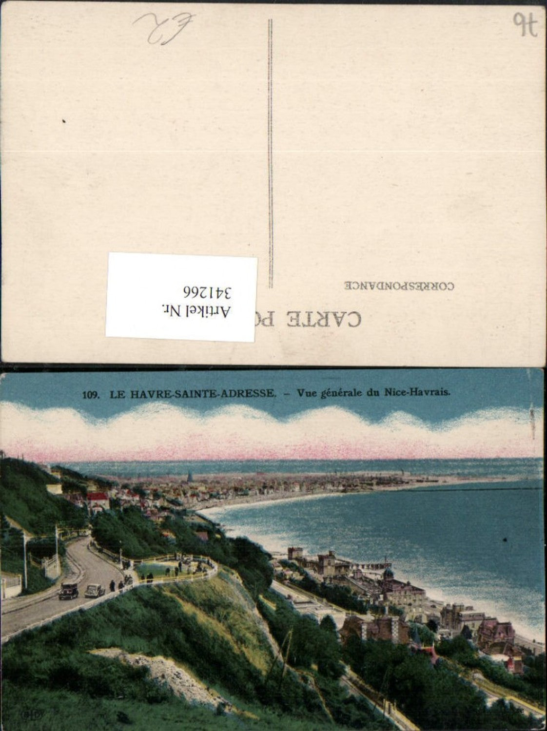 341266,Haute-Normandie Seine-Maritime Le Havre-Sainte-Adresse Vue generale de Nice-Havrais