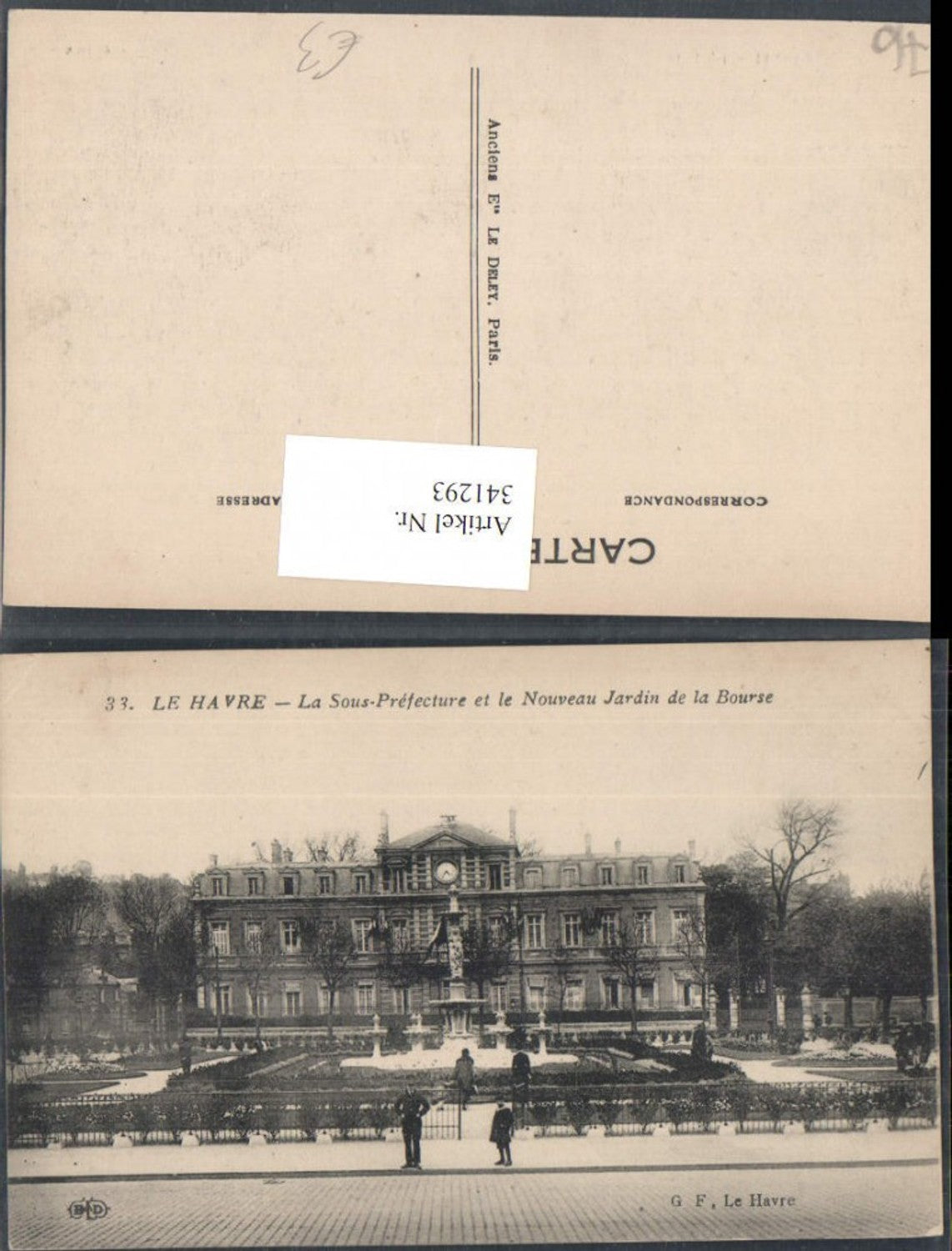 341293,Haute-Normandie Seine-Maritime Le Havre La Sous-Prefecture et le Nouveau Jardin de la Bourse