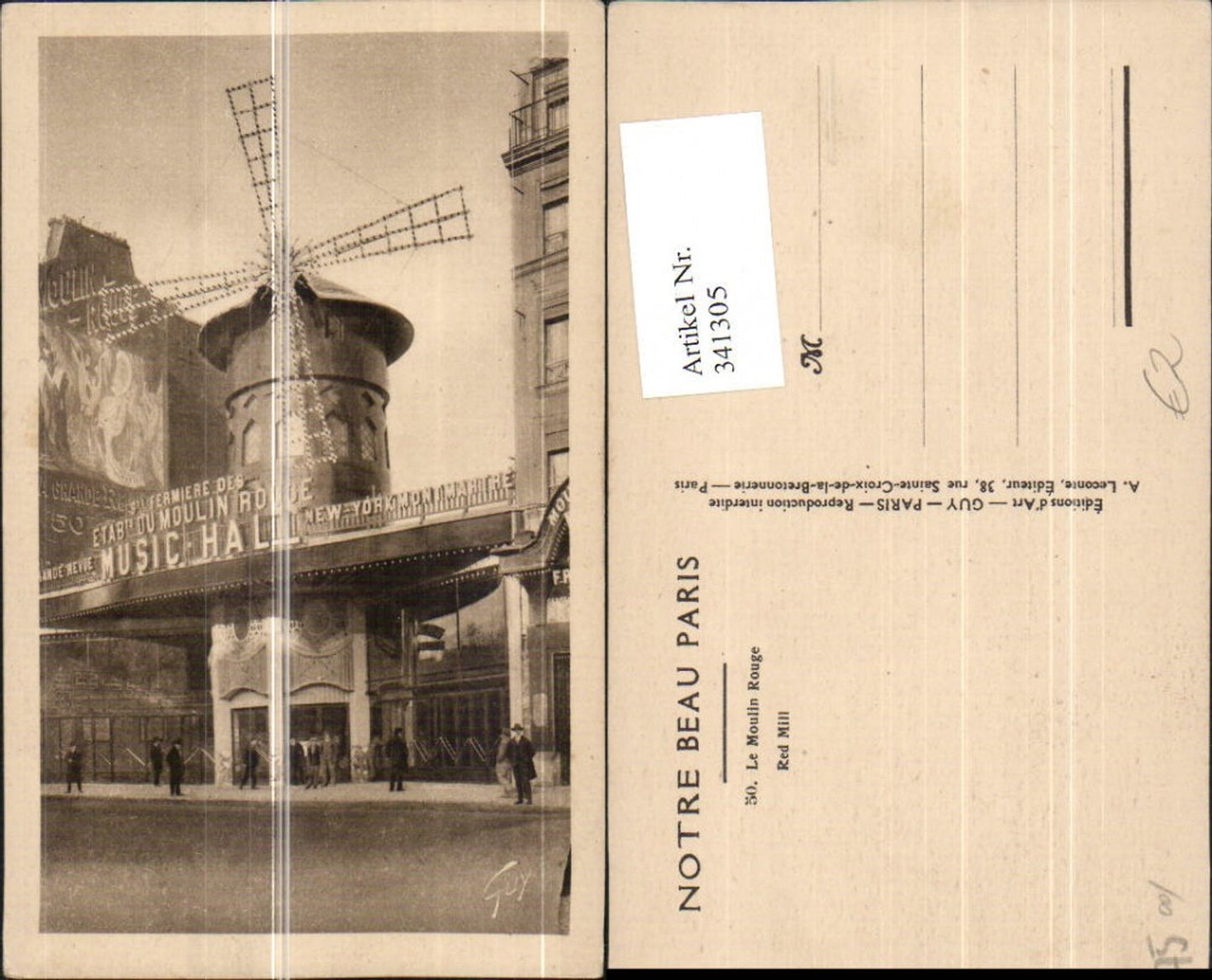 341305,Ile-de-France Paris Le Moulin Rouge Red Mill Windmühle