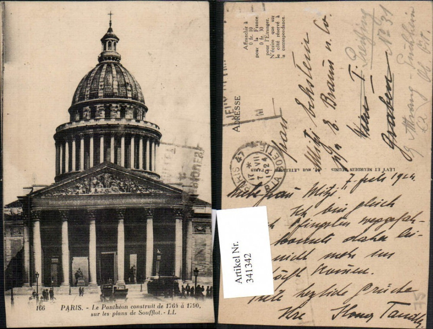 341342,Ile-de-France Paris Le Pantheon Gebäude