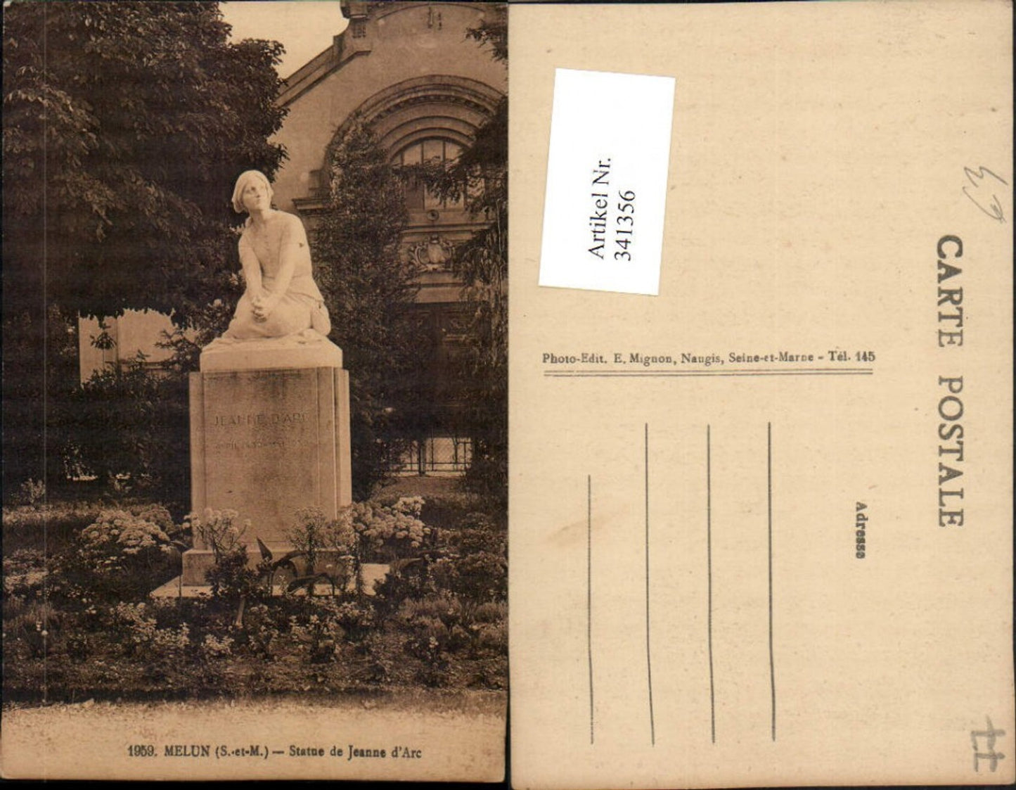 341356,Ile-de-France Seine-et-Marne Melun Statue de Jeanne d'Arc Denkmal
