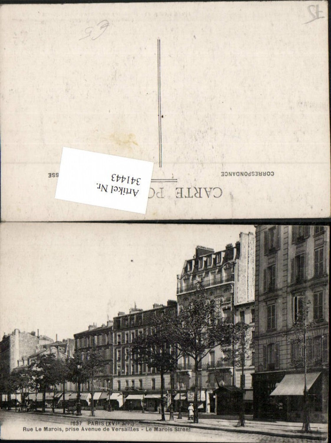 341443,Ile-de-France Paris Rue le Marois prise Avenue de Versailles Geschäfte