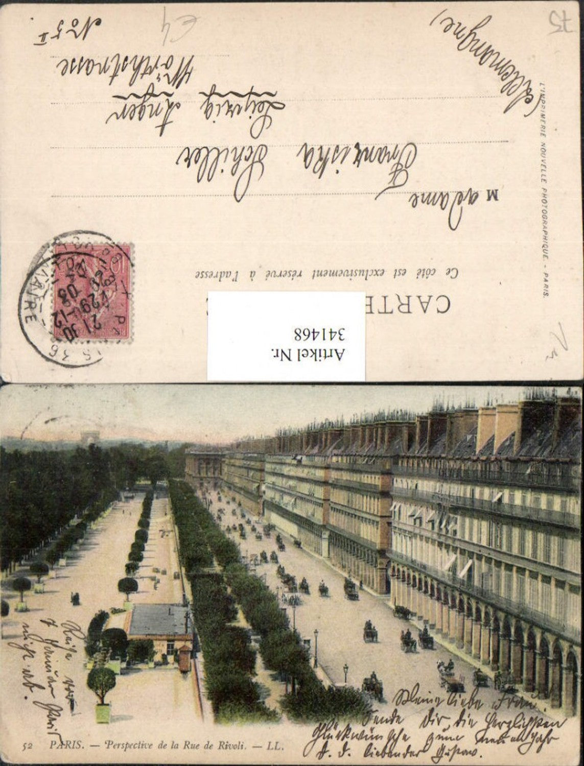 341468,Ile-de-France Paris Perspective de la Rue de Rivoli Straße