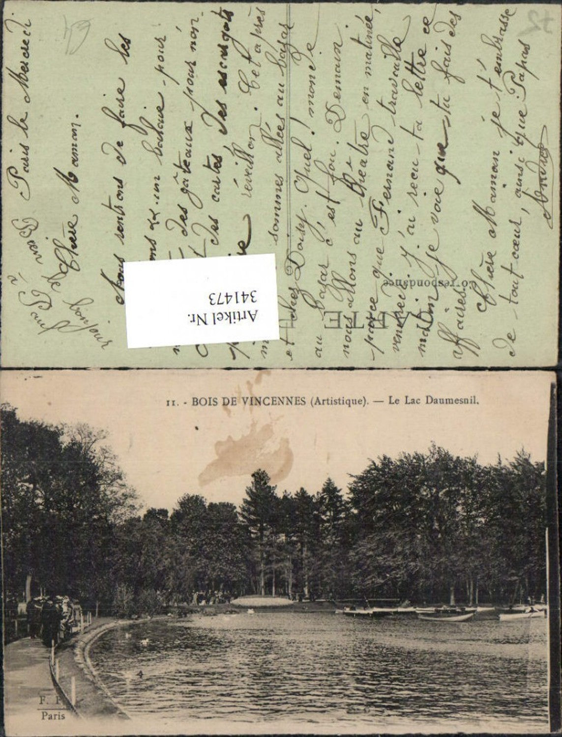 341473,Ile-de-France Paris Bois de Vincennes Le Lac Daumesnil See