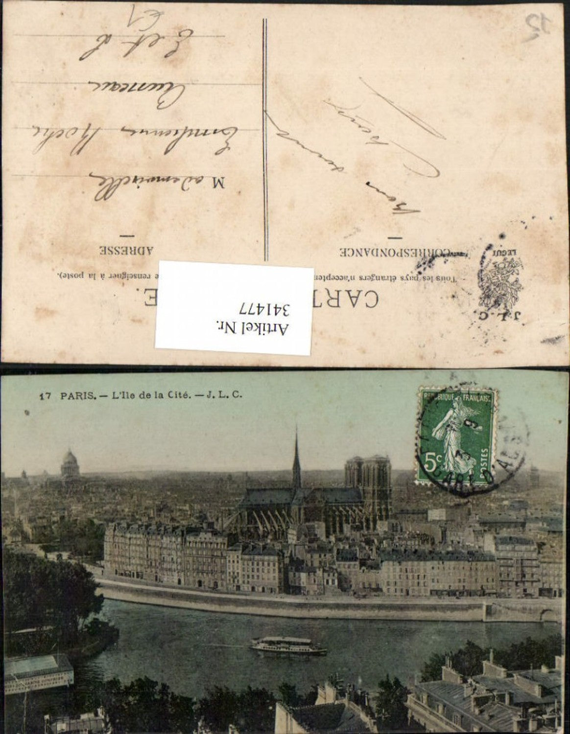 341477,Ile-de-France Paris L'Ile de la Cite Teilansicht Kirche