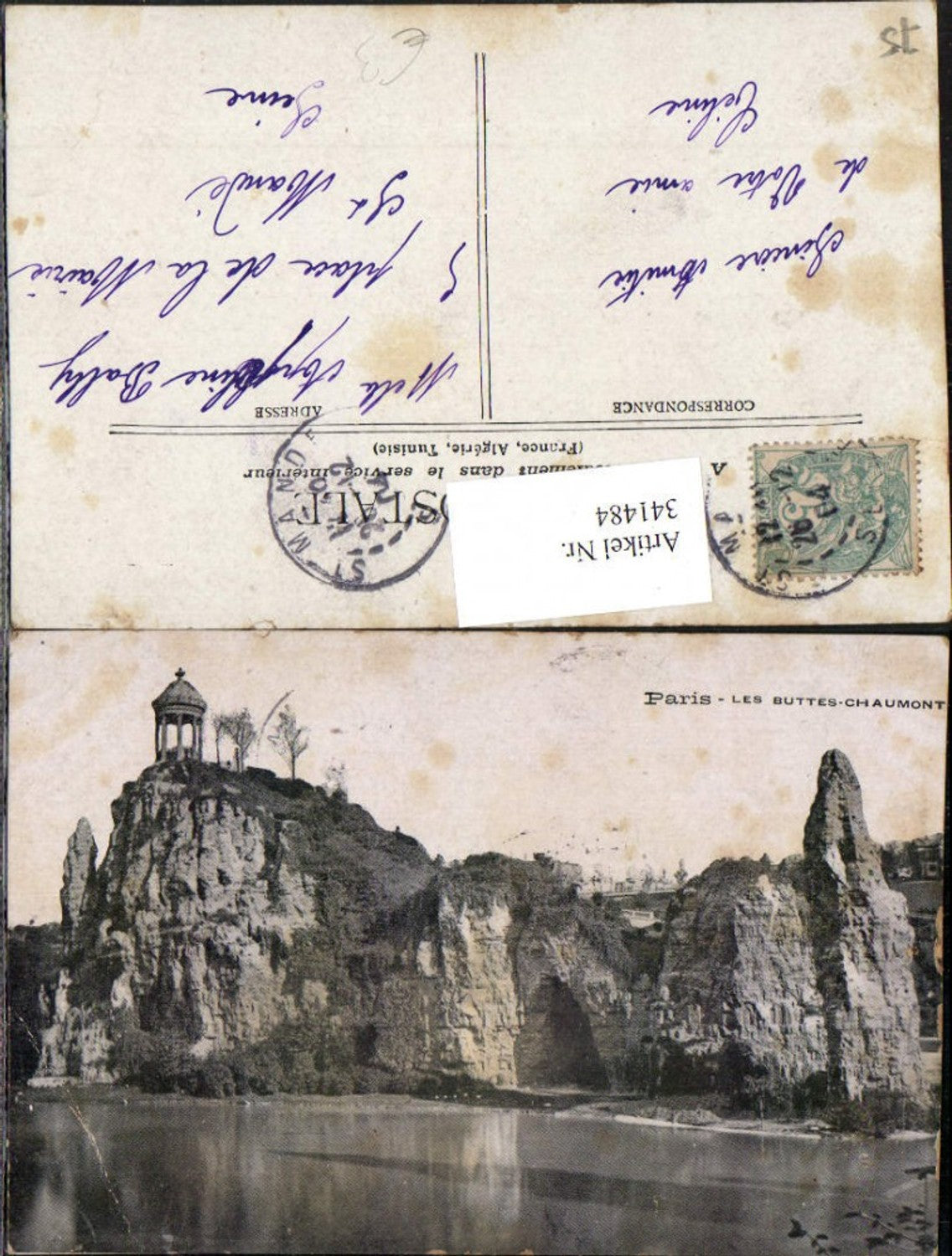 341484,Ile-de-France Paris Les Buttes-Chaumont Felsen Tempel