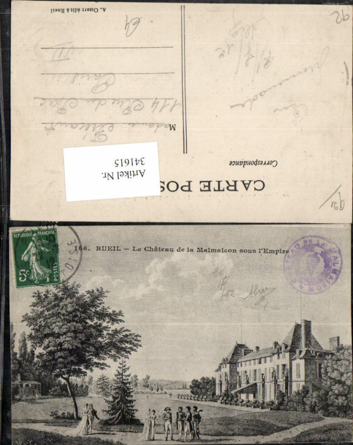 341615,Ile-de-France Hauts-de-Seine Rueil Le Chateau de la Malmaison sous l'Empire Schloss