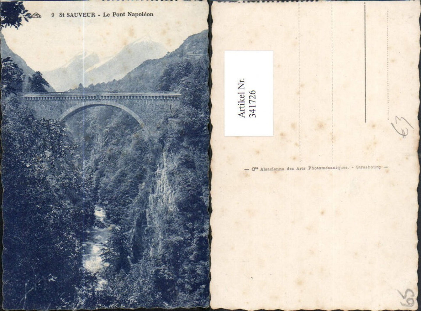 341726,Midi-Pyrenees Hautes-Pyrenees St Sauveur Le Pont Napoleon Brücke