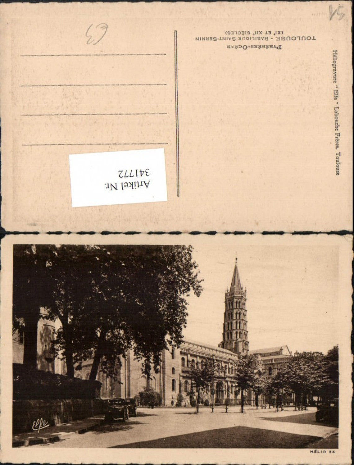 341772,Midi-Pyrenees Haute-Garonne Toulouse Basilique Saint-Sernin Kirche