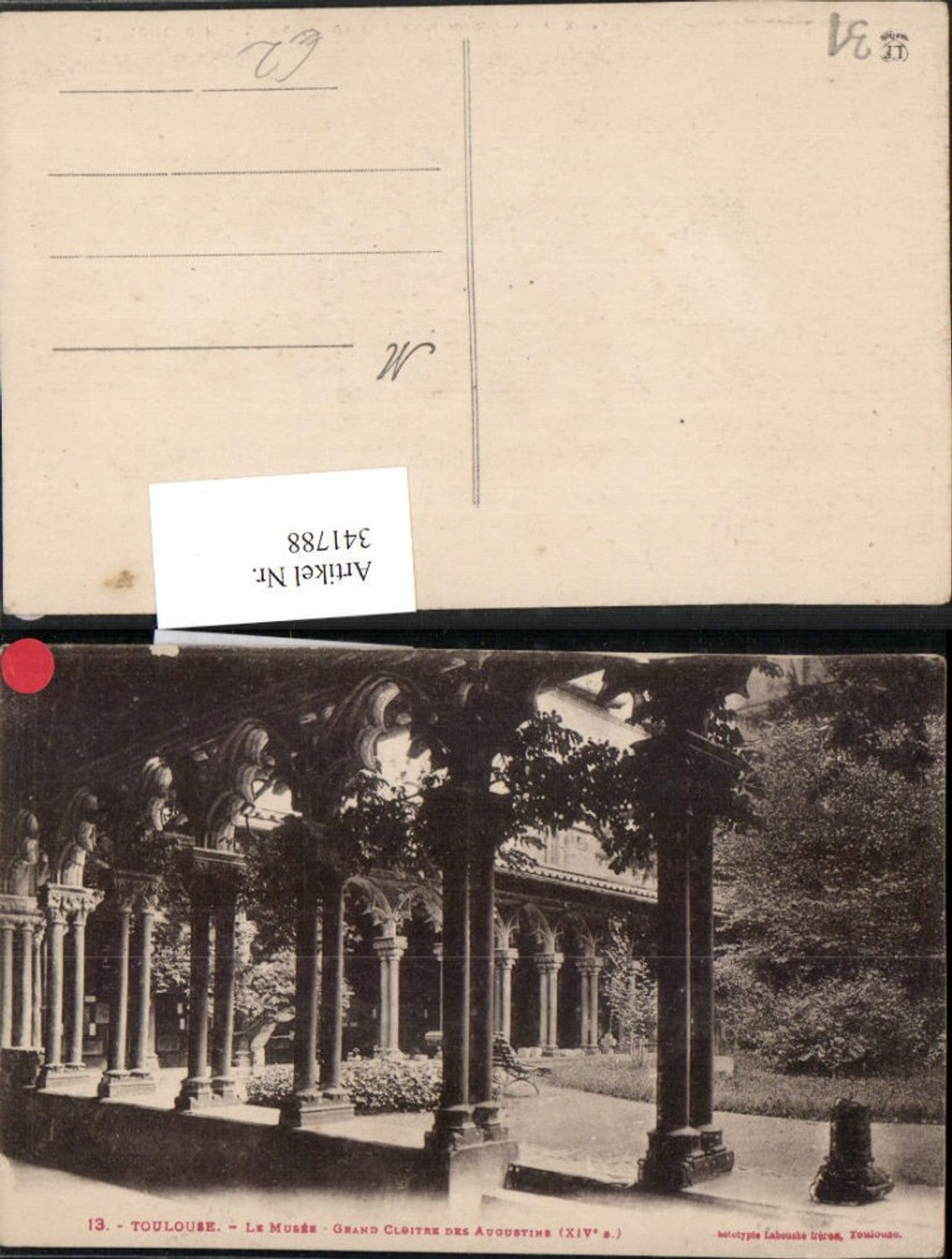 341788,Midi-Pyrenees Haute-Garonne Toulouse Le Musee Grand Cloitre des Augustine Kloster
