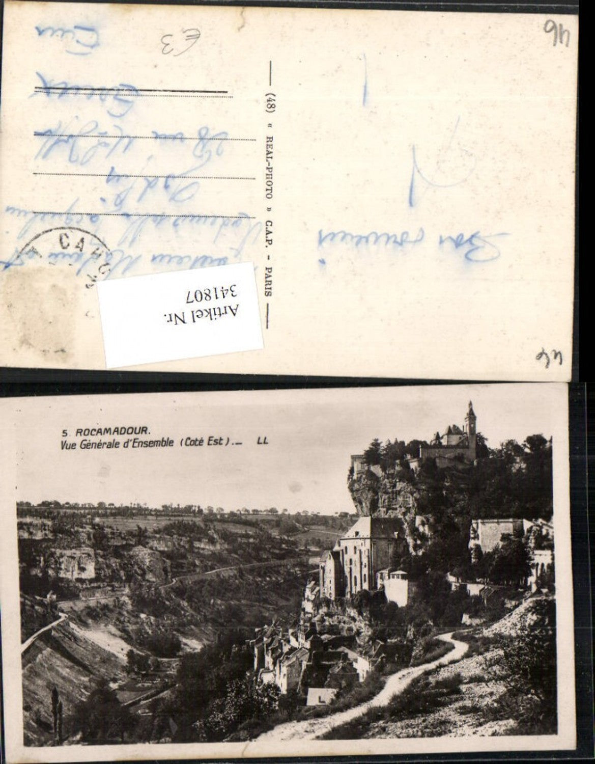 341807,Midi-Pyrenees Lot Rocamadour Vue Generale Teilansicht Schloss