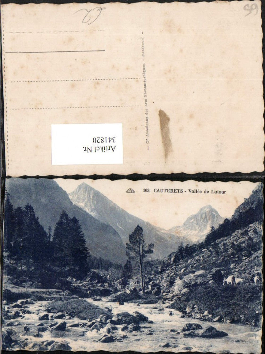 341820,Midi-Pyrenees Hautes-Pyrenees Cauterets Vallee de Lutour Bergkulisse