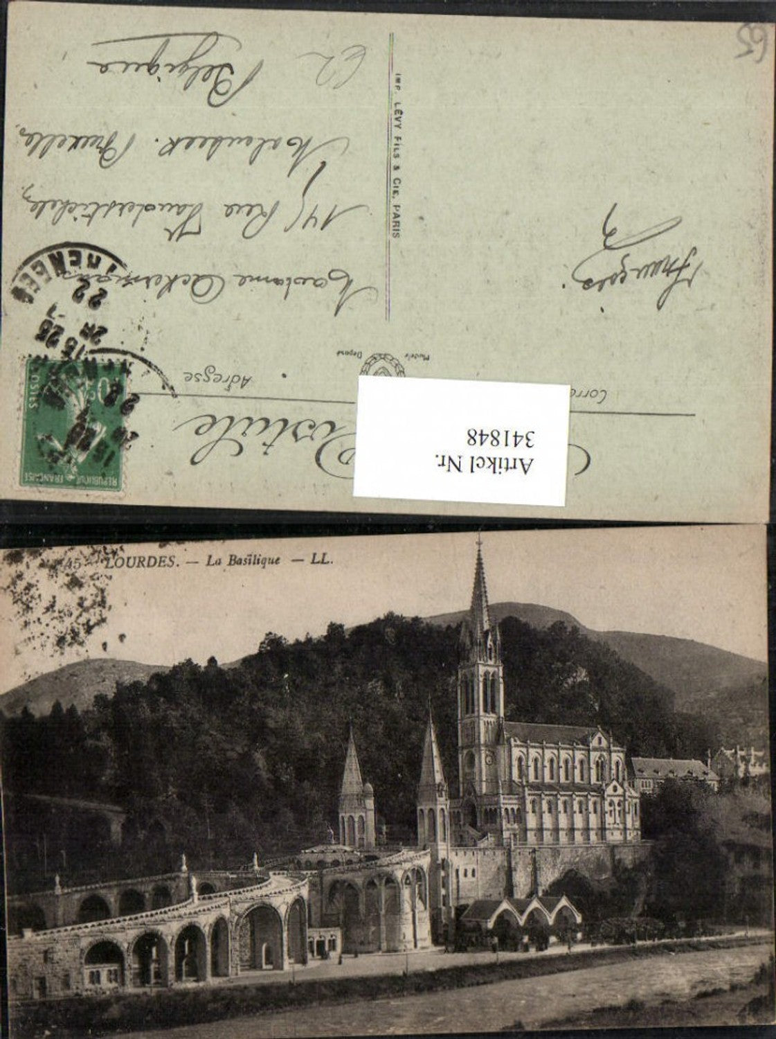 341848,Midi-Pyrenees Hautes-Pyrenees Lourdes La Basilique Kirche