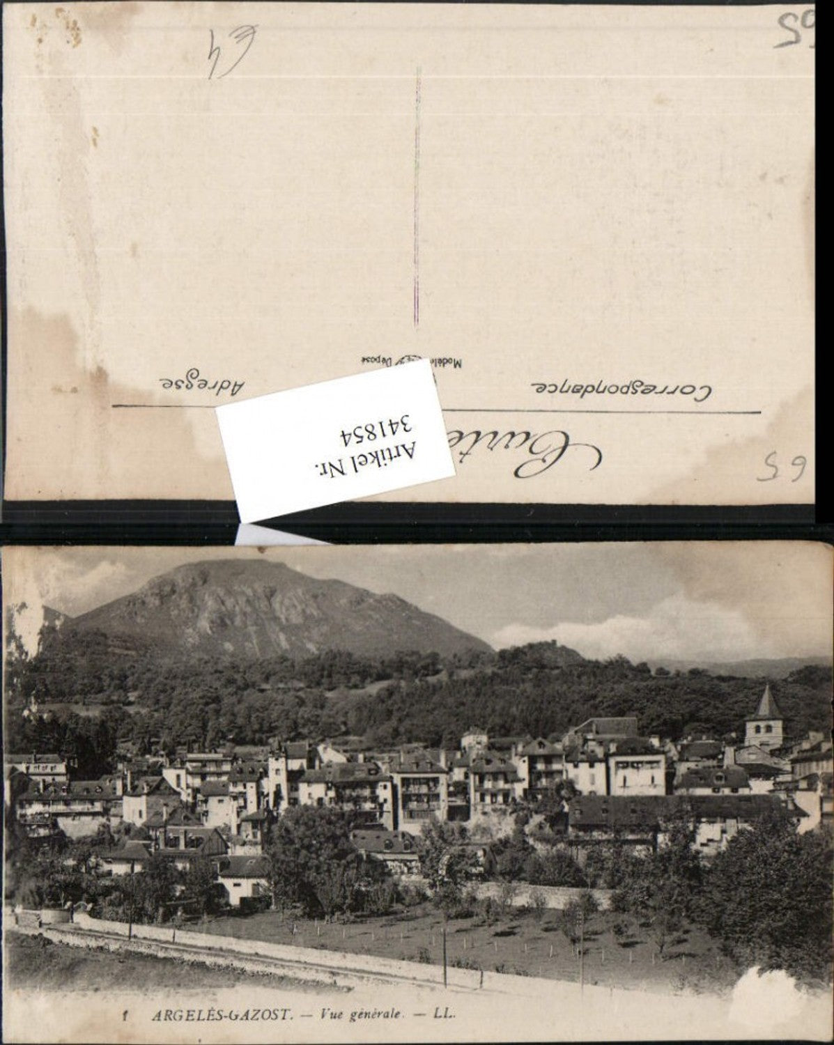 341854,Midi-Pyrenees Hautes-Pyrenees Argeles-Gazost Vue generale Totale
