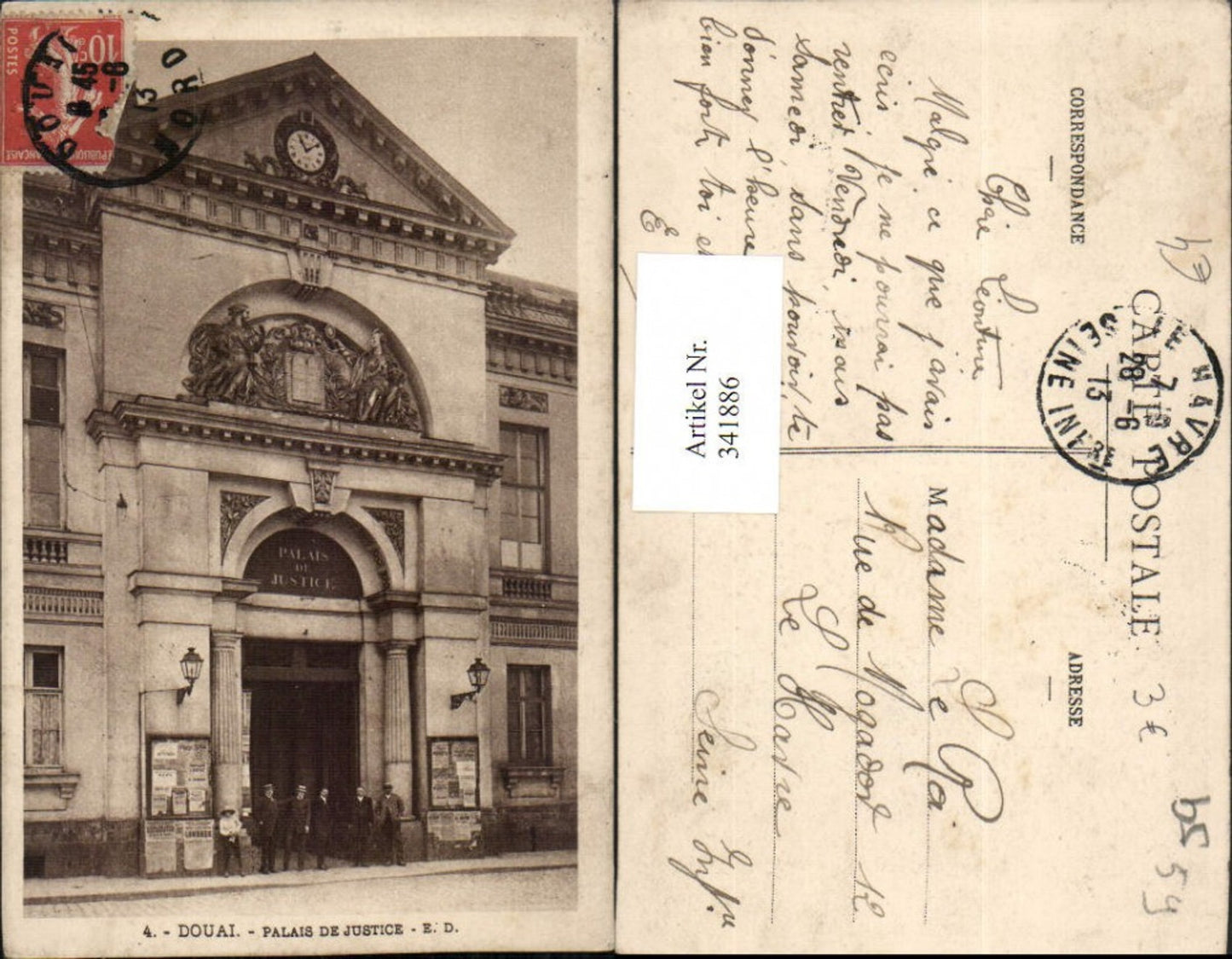 341886,Nord-Pas-de-Calais Nord Douai Palais de Justice Justizpalast