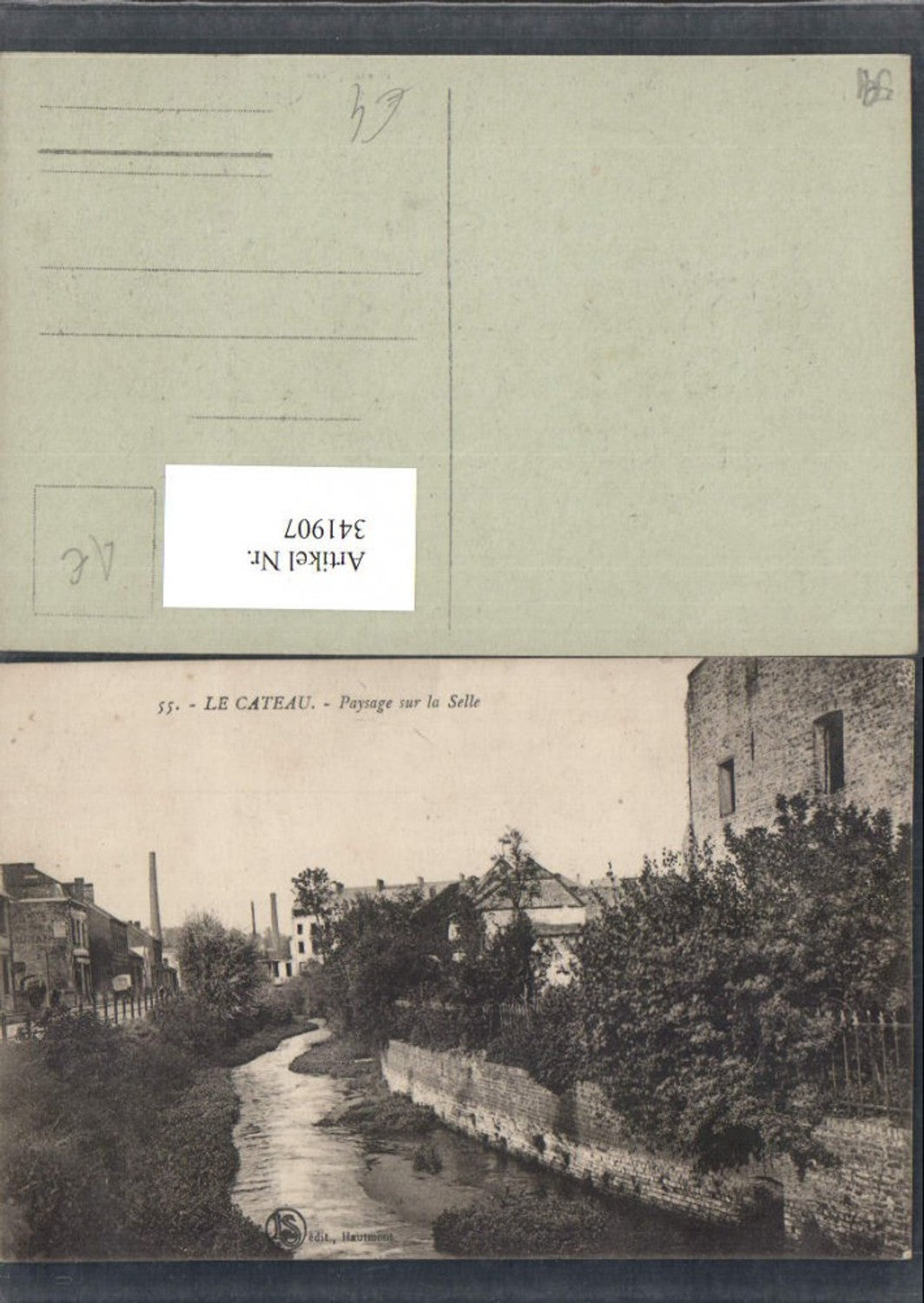 341907,Nord-Pas-de-Calais Nord Le Cateau Paysage sur la Selle Fluss