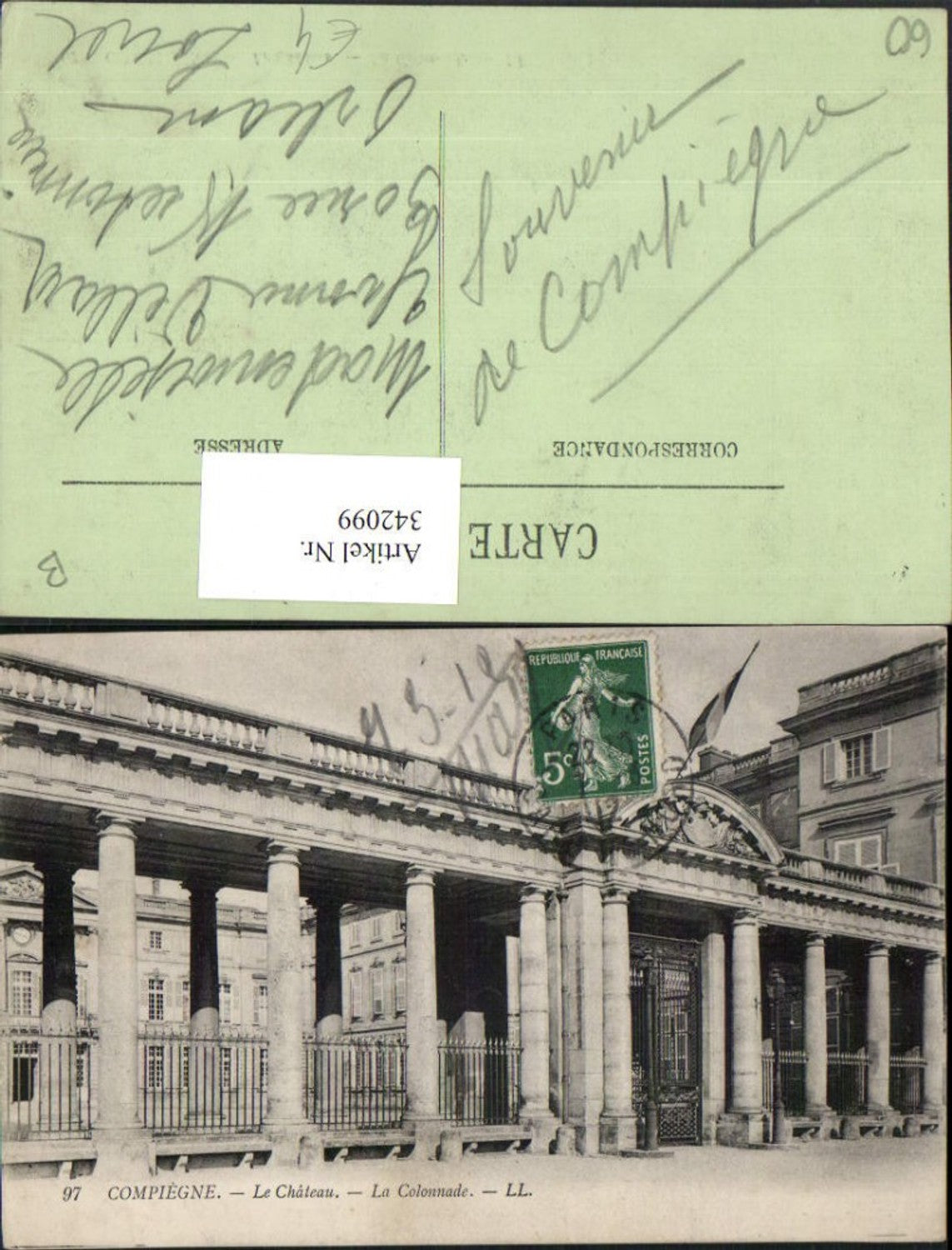 342099,Picardie Oise Compiegne Le Chateau La Colonnade Schloss Kolonnade