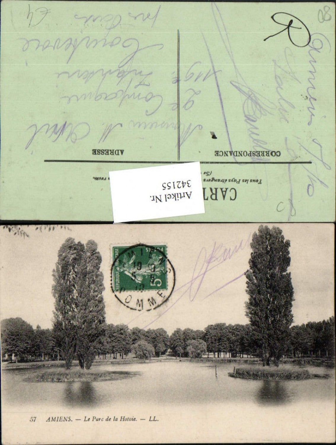 342155,Picardie Somme Amiens Le Parc de la Hotoie Partie