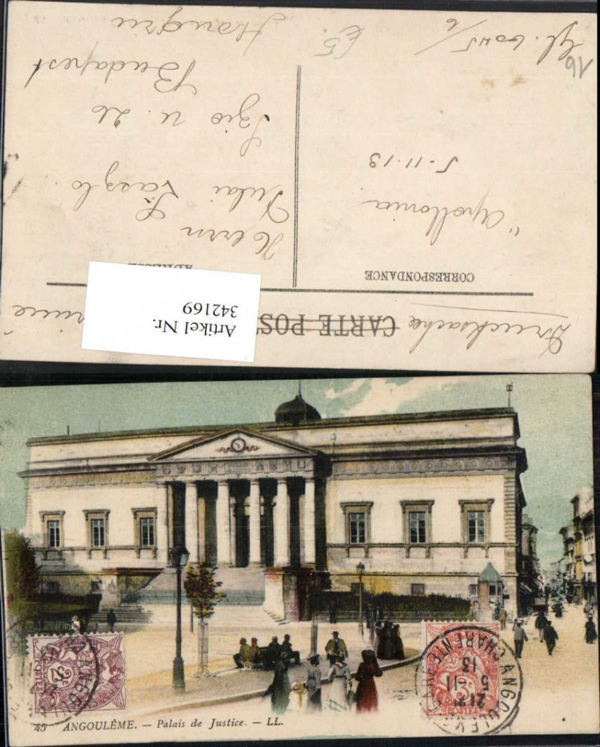342169,Poitou-Charentes Charente Angouleme Palais de Justice Justizpalast