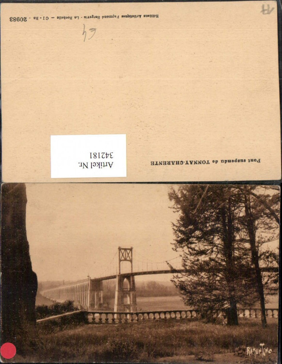 342181,Poitou-Charentes Charente-Maritime Pont suspendu de Tonnay-Charente Brücke
