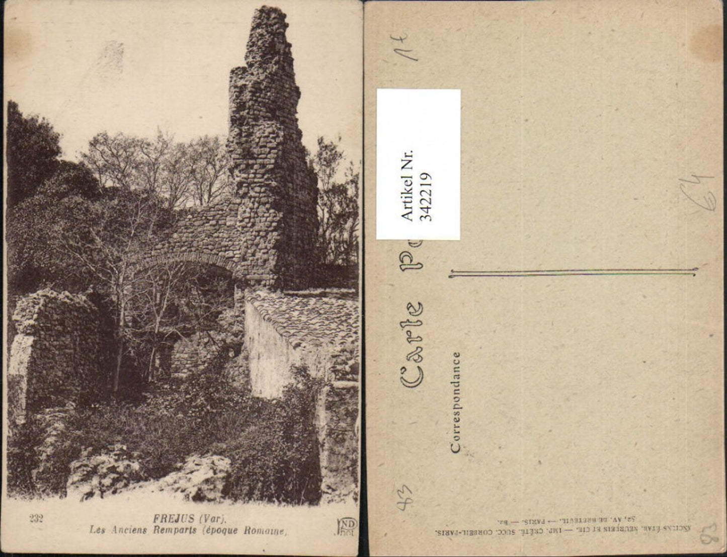 342219,Provence-Alpes-Cote-Azur Var Frejus Les Anciens Remparts Ruine