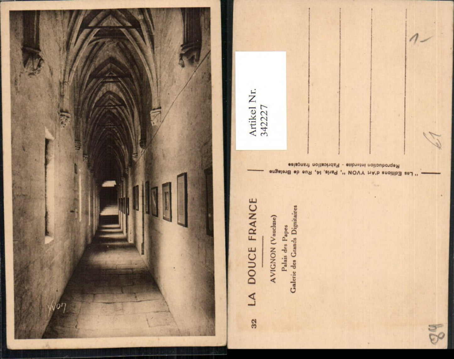 342227,Provence-Alpes-Cote-Azur Vaucluse Avignon Palais des Papes Galerie des Grands Dignitaires