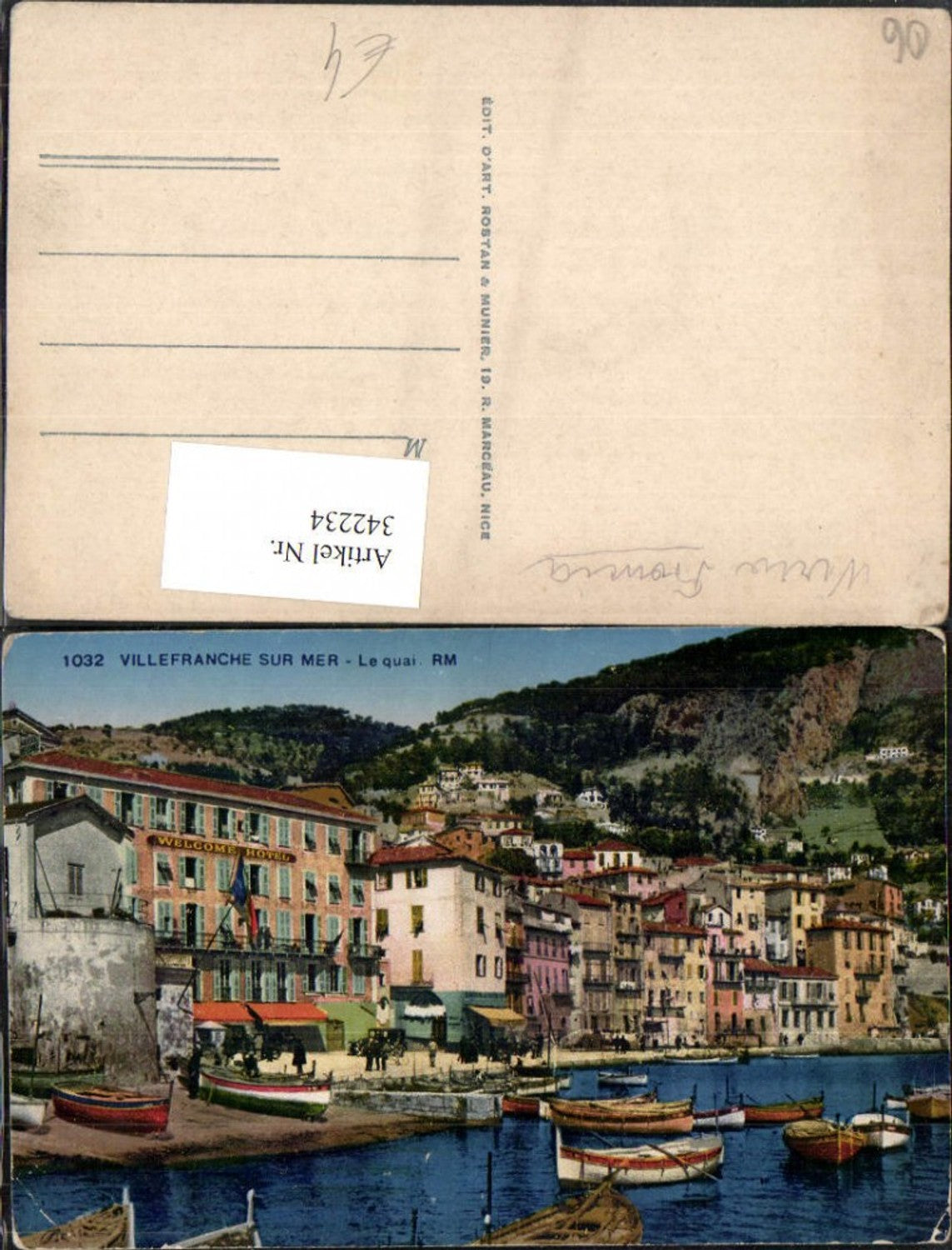342234,Provence-Alpes-Cote-Azur Alpes-Maritimes Villefranche-sur-Mer Le Quai Boote Hotel