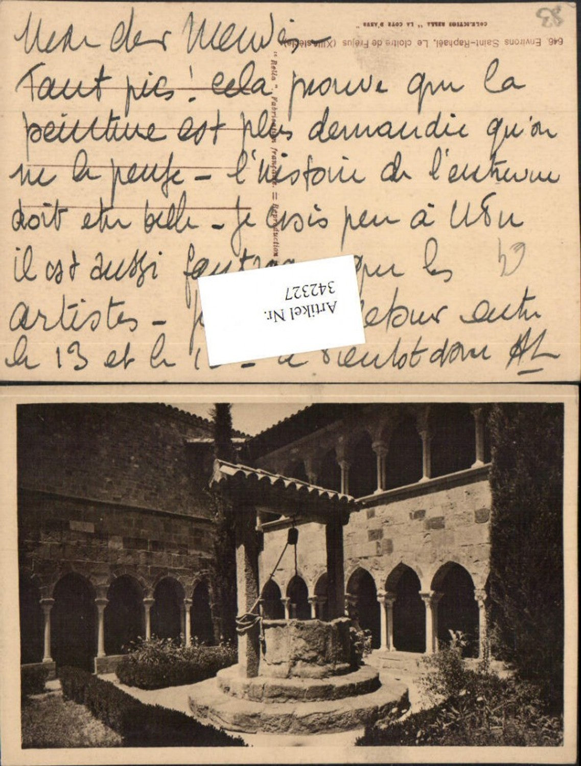 342327,Provence-Alpes-Cote-Azur Var Saint-Raphael Le cloitre de Frejus Kloster Brunnen