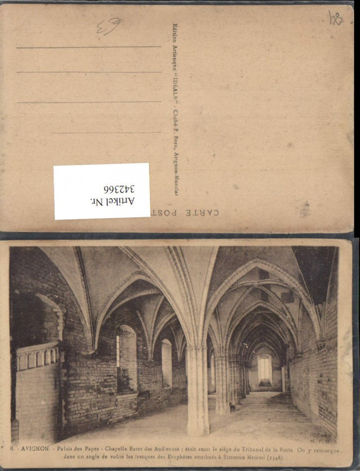 342366,Provence-Alpes-Cote-Azur Vaucluse Avignon Palais des Papes Chapelle Basse des Audiences