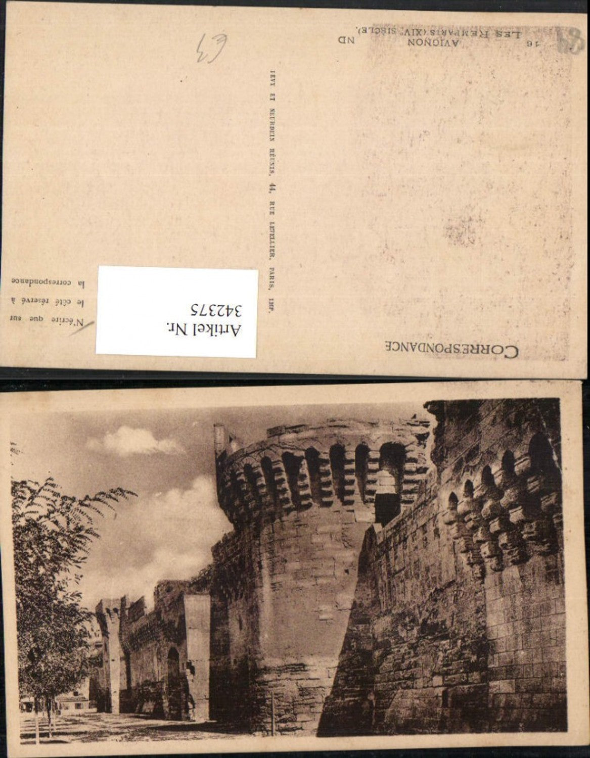 342375,Provence-Alpes-Cote-Azur Vaucluse Avignon Les Remparts Wehrmauer