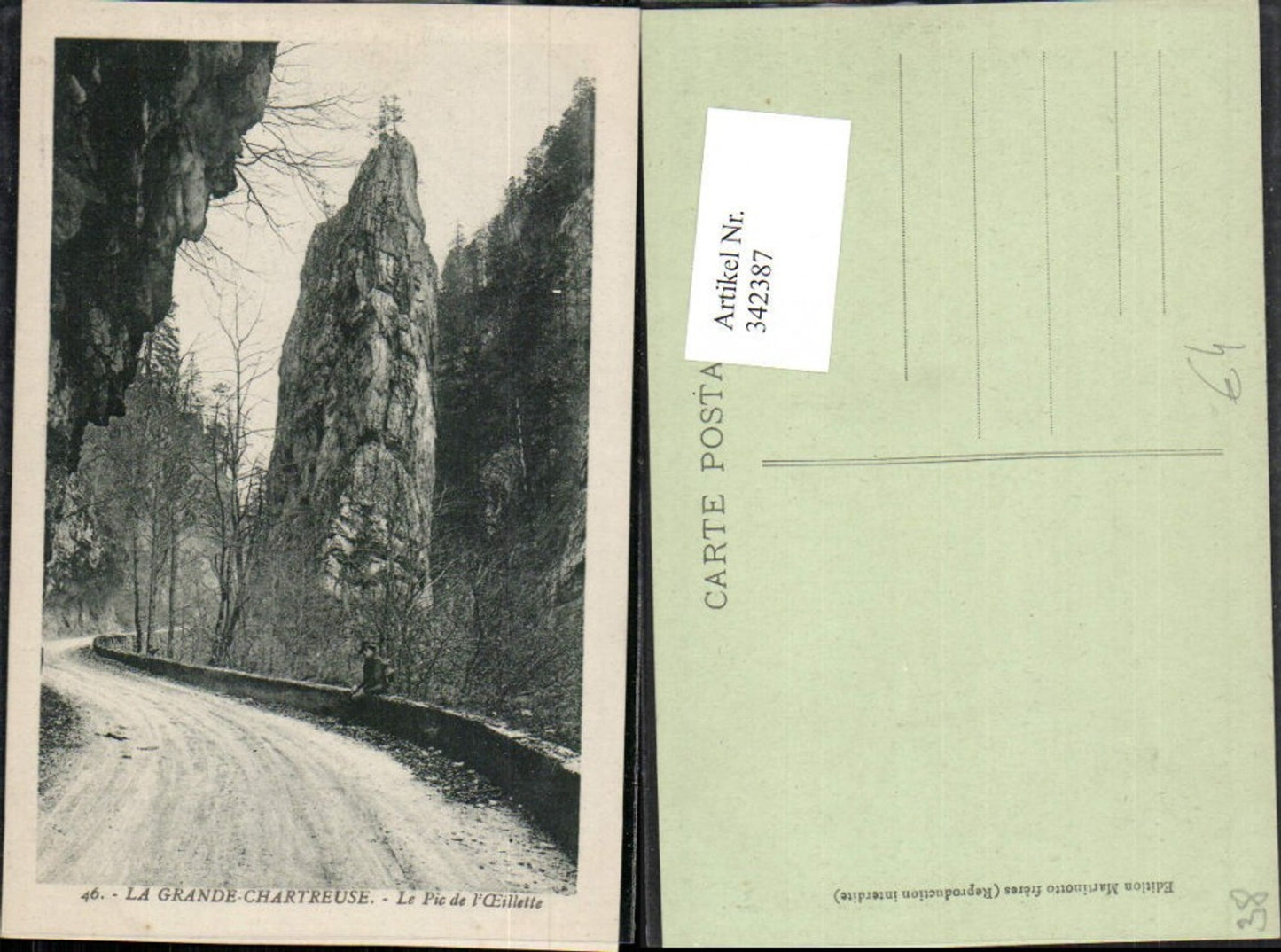 342387,Rhone-Alpes Isere La Grande Chartreuse Le Pic de l'Oeillette Felsen Straße