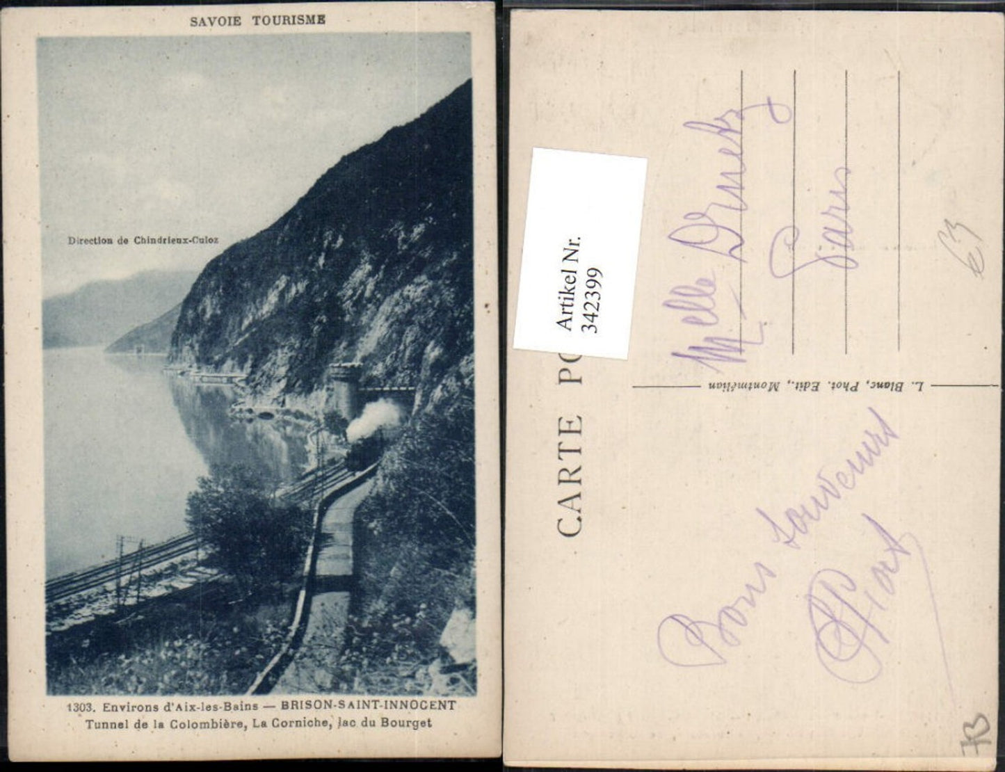 342399,Rhone-Alpes Savoie Aix-les-Bains Brison-Saint-Innocent Tunnel de la Colombiere