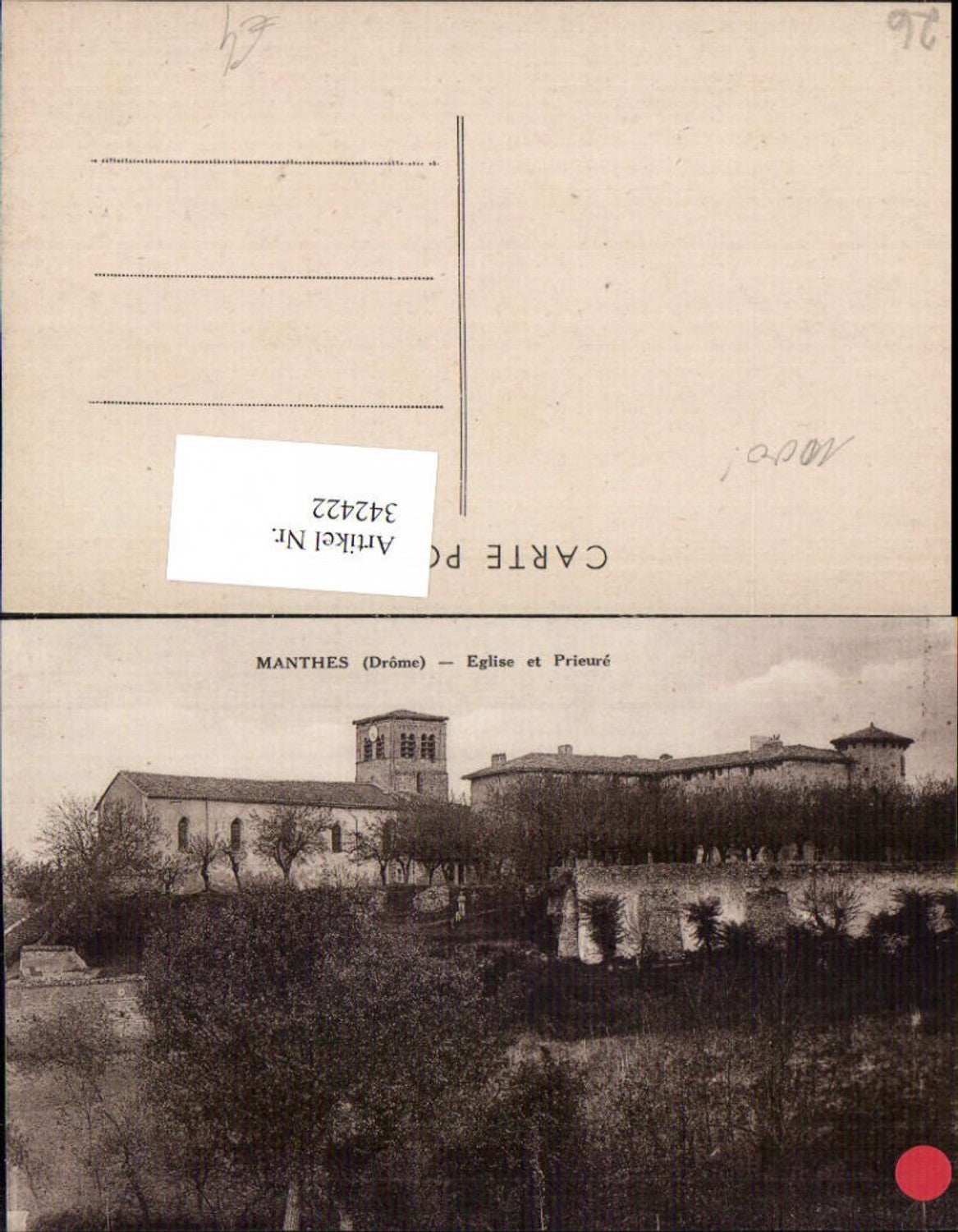 342422,Rhone-Alpes Drome Manthes Eglise et Prieure Kirche