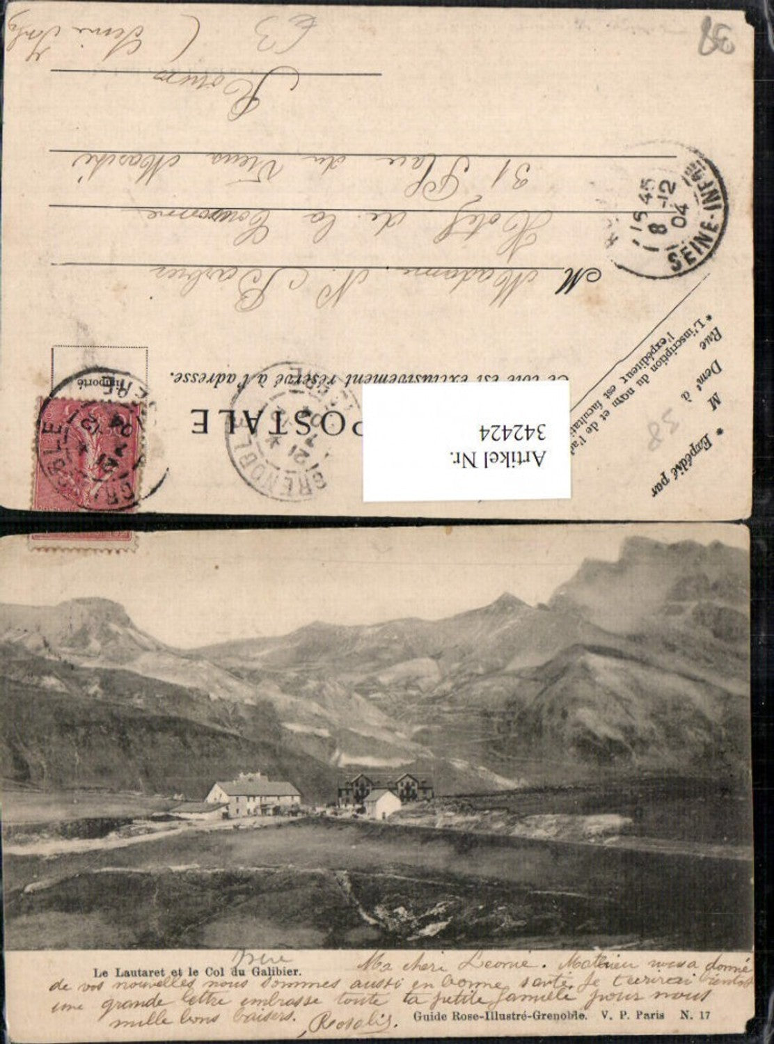 342424,Rhone-Alpes Isere Le Lautaret et le Col du Galibier Bergkulisse