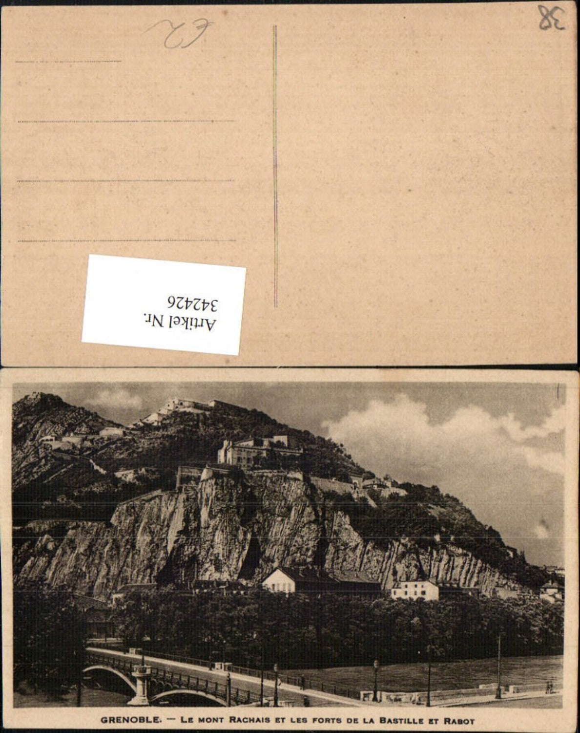 342426,Rhone-Alpes Isere Grenoble Le Mont Rachais et les Forts de la Bastille et Rabot Festung