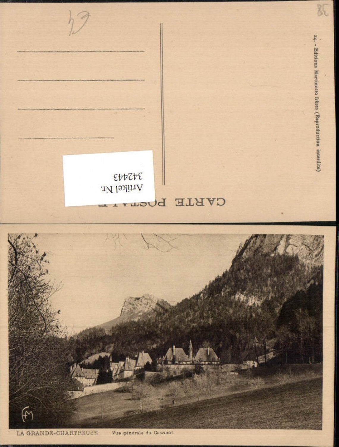 342443,Rhone-Alpes Isere Grande-Chartreuse Vue generale du Couvent Kartause