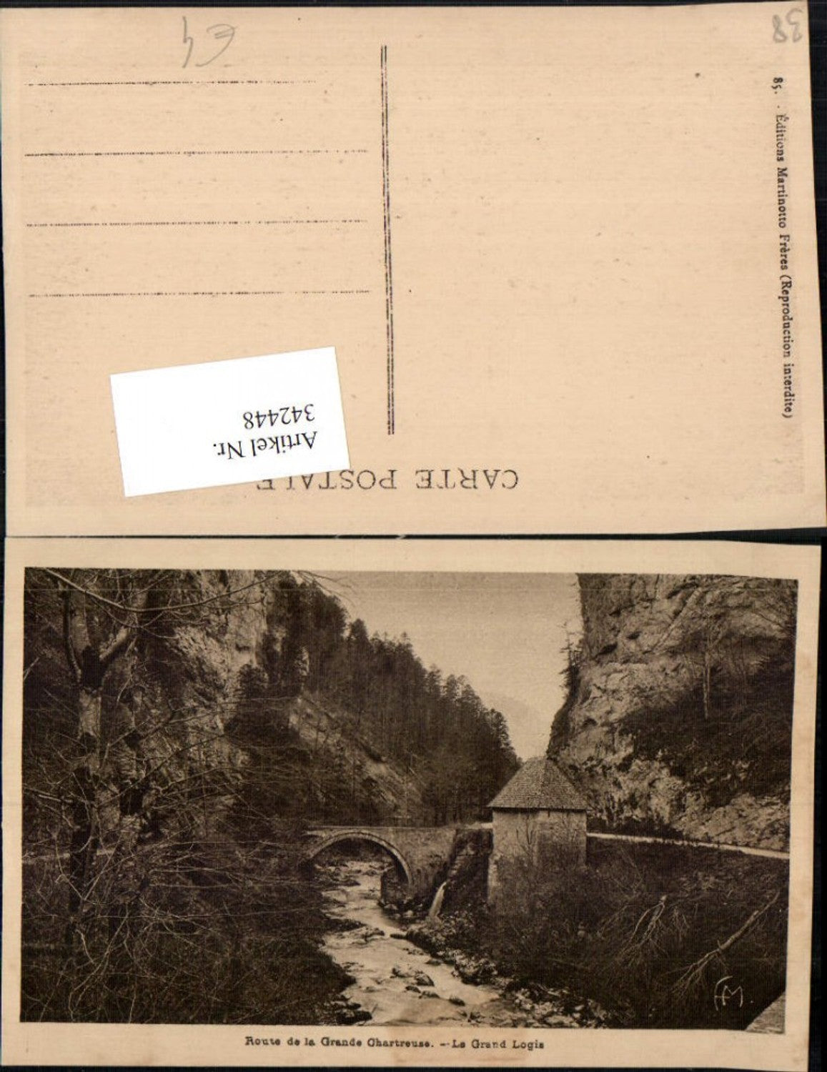 342448,Rhone-Alpes Isere Route de la Grande Chartreuse Le Grand Logis Brücke