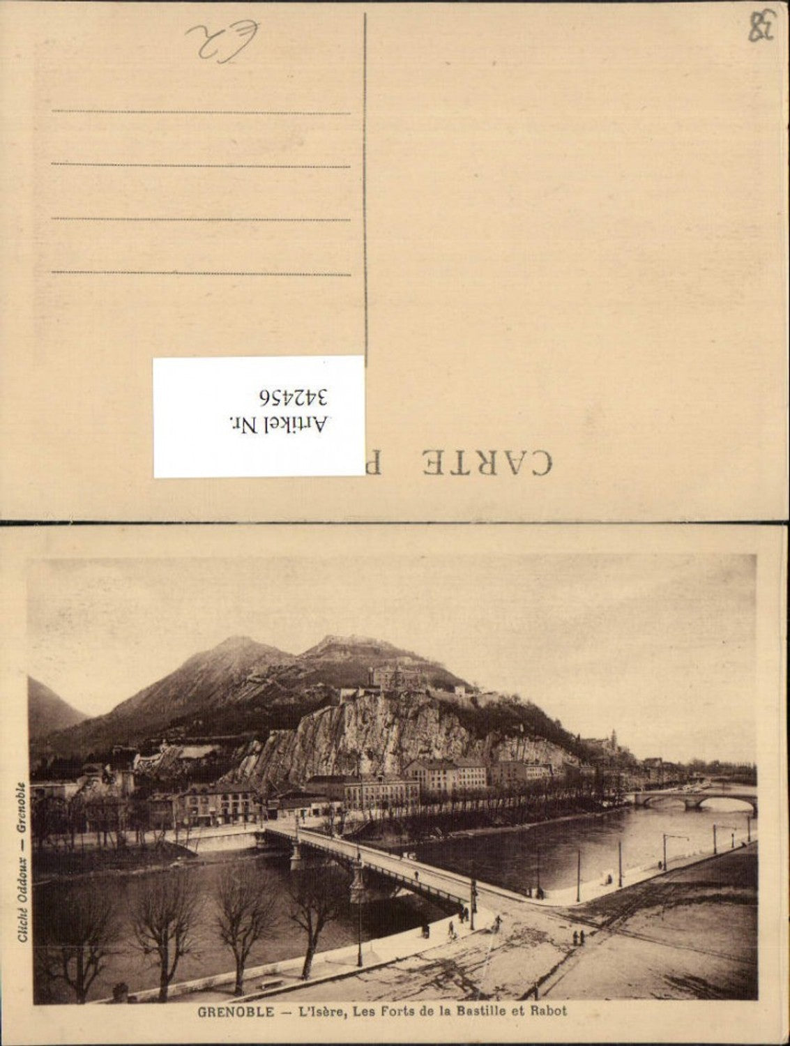 342456,Rhone-Alpes Isere Grenoble Les Forts de la Bastille et Rabot Brücke Festung