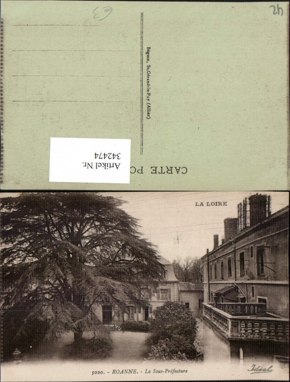 342474,Rhone-Alpes Loire Raonne Le Sous-Prefecture Gebäude