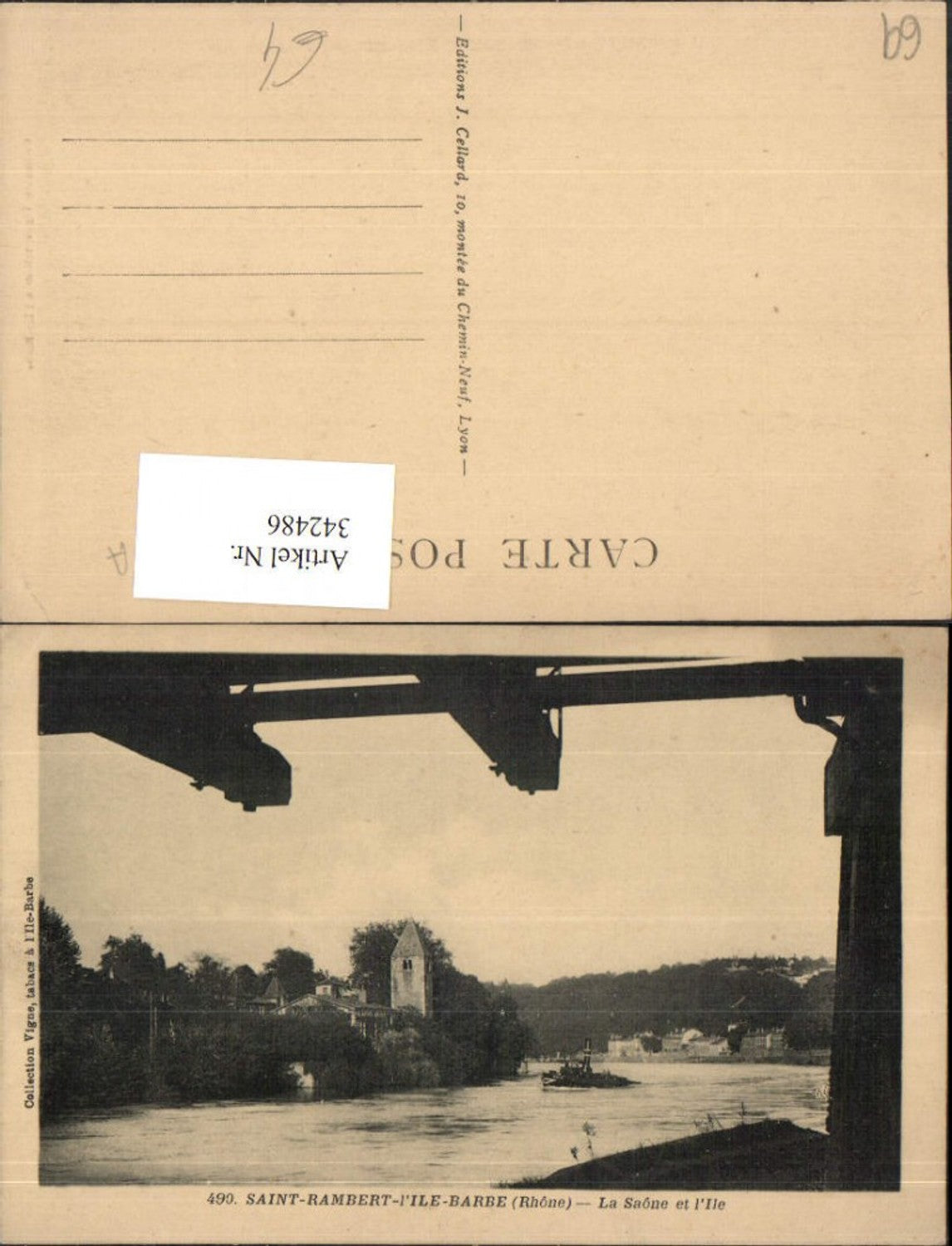 342486,Rhone-Alpes Rhone Saint-Rambert-l'Ile-Barbe La Saone et l'Ile Fluss