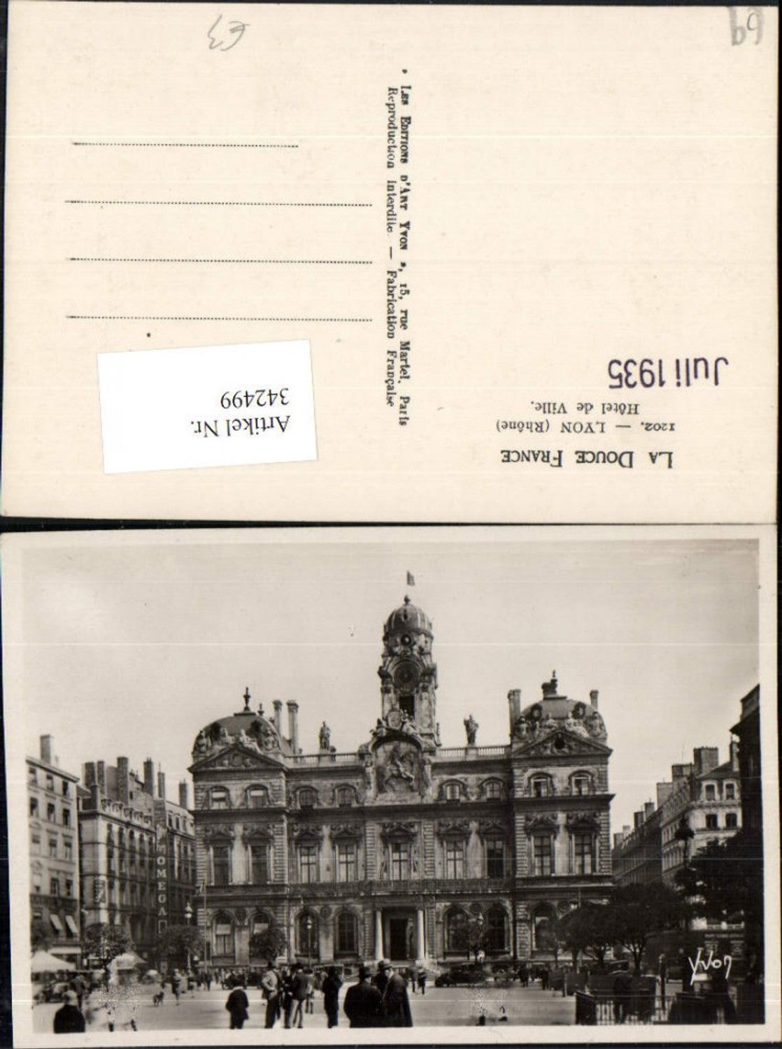 342499,Rhone-Alpes Rhone Lyon Hotel de Ville Rathaus