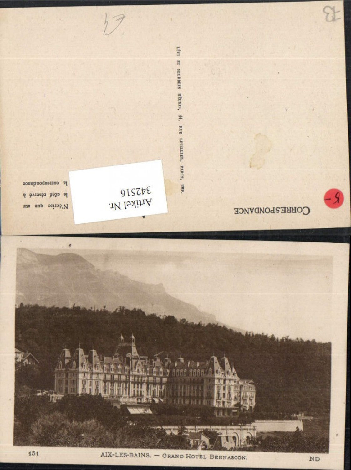 342516,Rhone-Alpes Savoie Aix-les-Bains Grand Hotel Bernascon