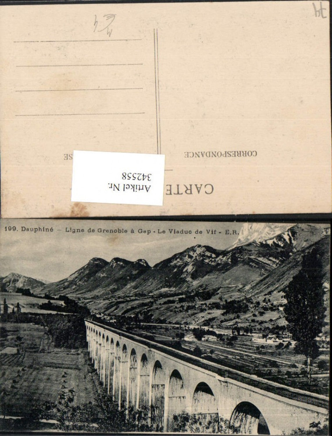 342558,Rhone-Alpes Haute-Savoie Dauphine Ligne de Grenoble a Gep Le Viaduc de Vif Viadukt