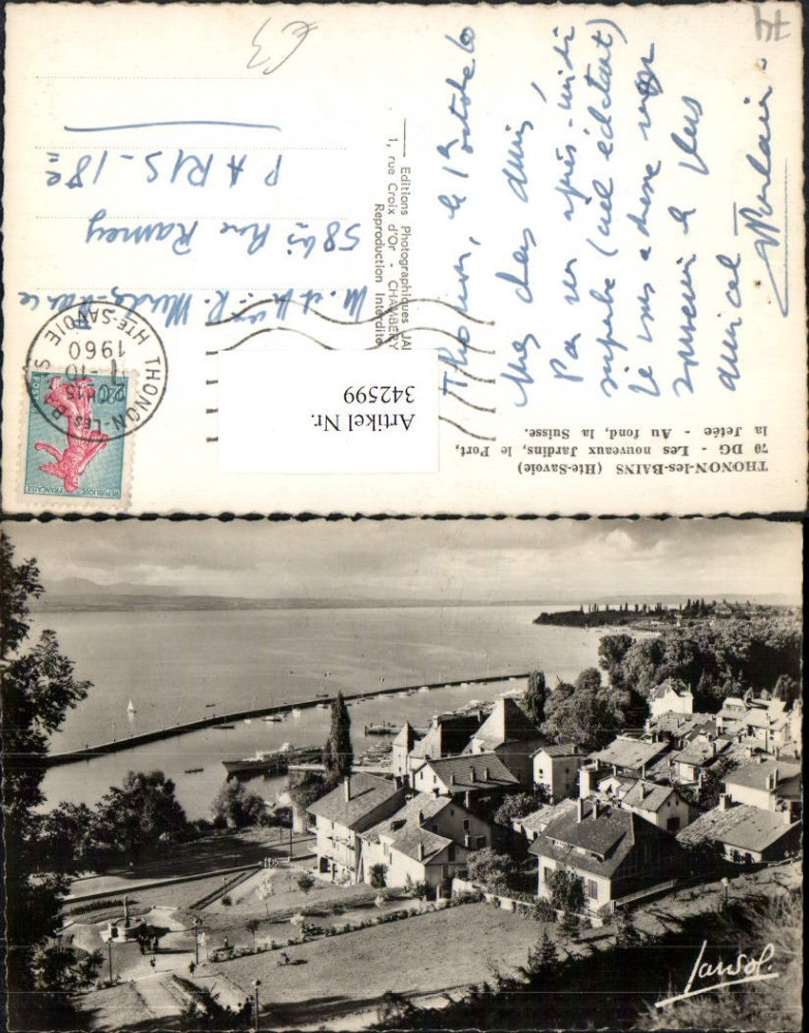 342599,Rhone-Alpes Haute-Savoie Thonon-les-Bains Les nouveaux Jardins le Port la Jetee Hafen