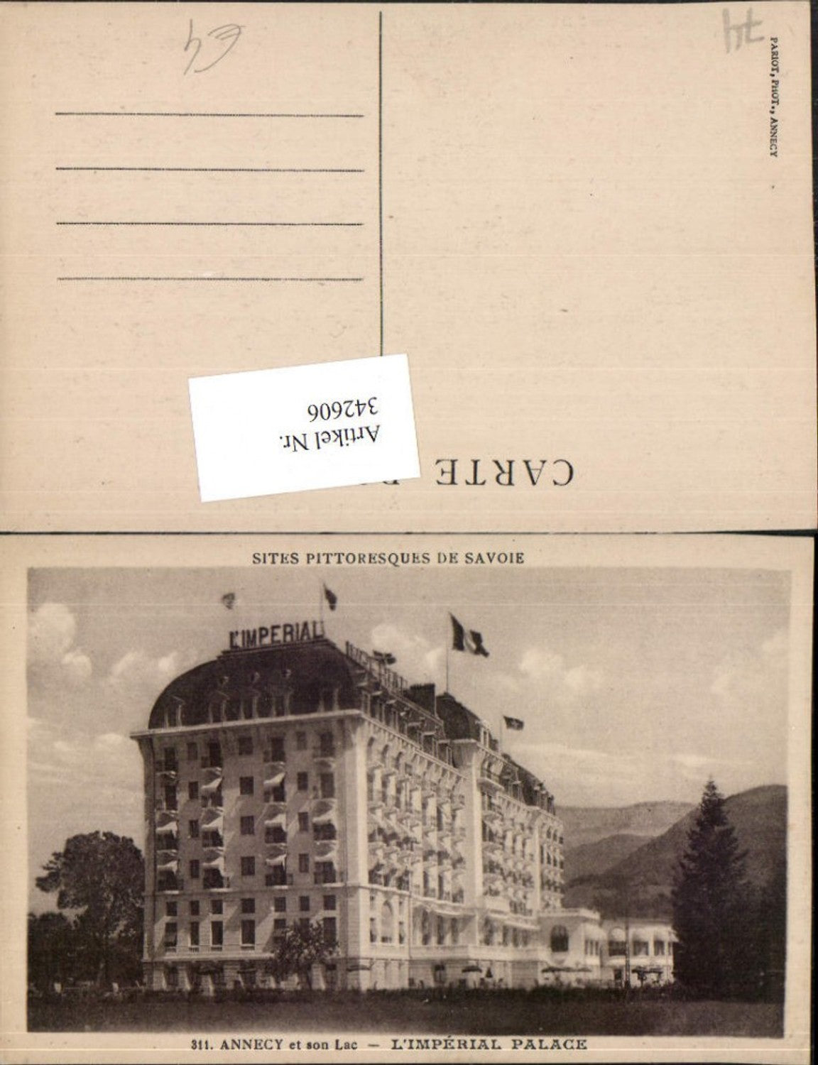 342606,Rhone-Alpes Haute-Savoie Annecy et son lac l'Imperial Palace Gebäude