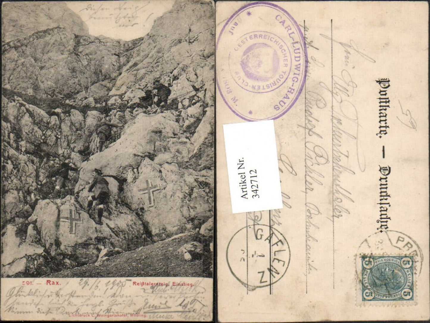 342712,Rax Reißtaler-Steig Einstieg b. Reichenau Bergsteiger