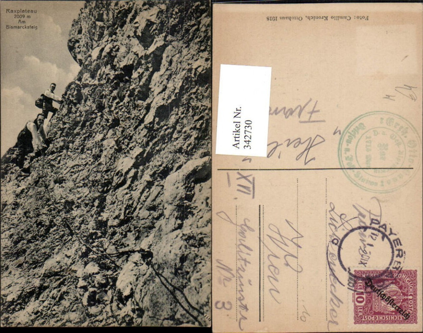 342730,Raxplateau Am Bismarcksteig b. Reichenau Kletterer Bergsteiger