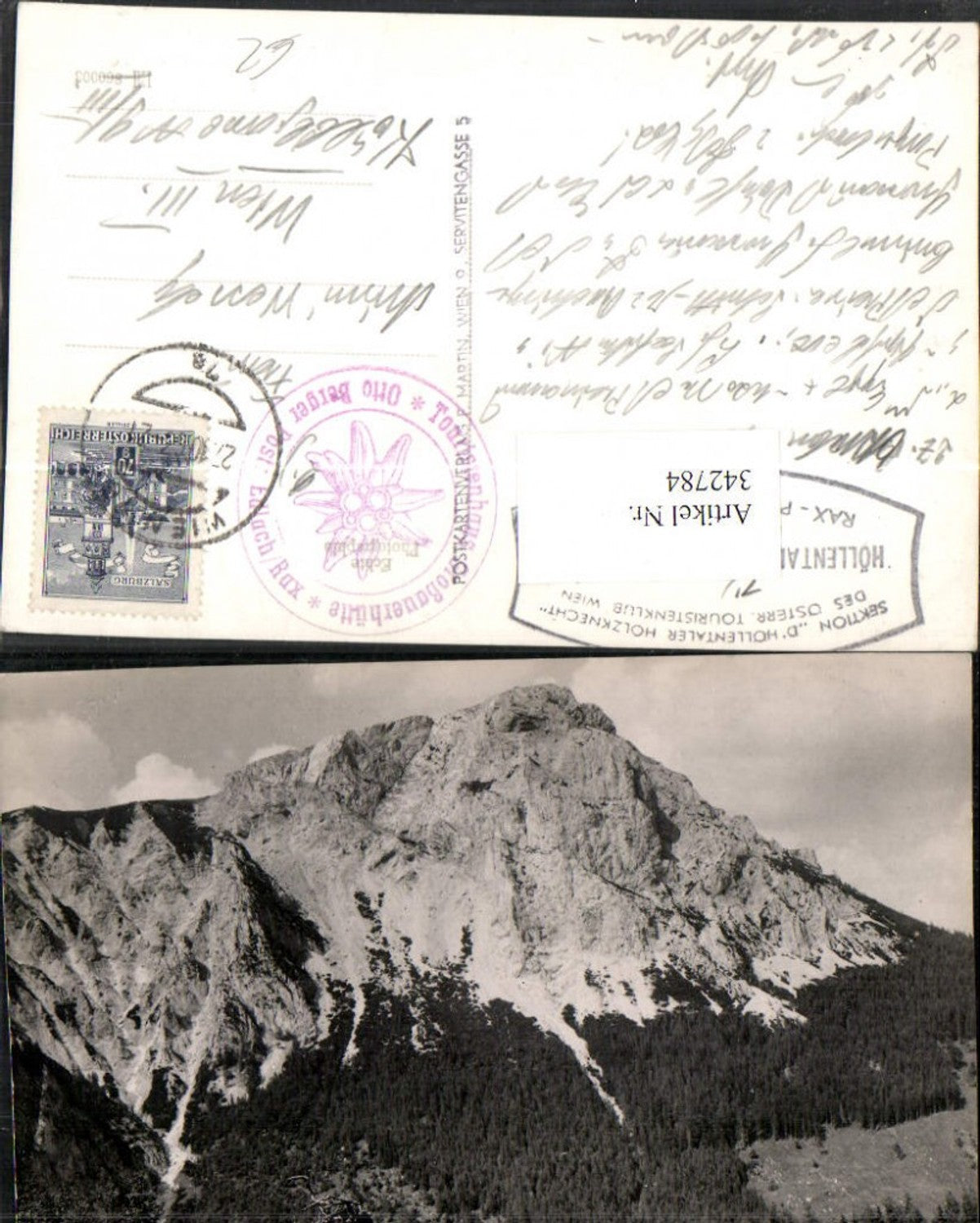 342784, Raxalpe Preinerwand near Prein Reichenau mountain scenery