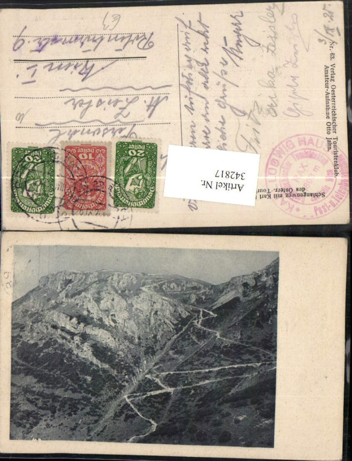 342817,Rax Schlangenweg m. Karl Ludwig-Haus Berghütte b. Reichenau