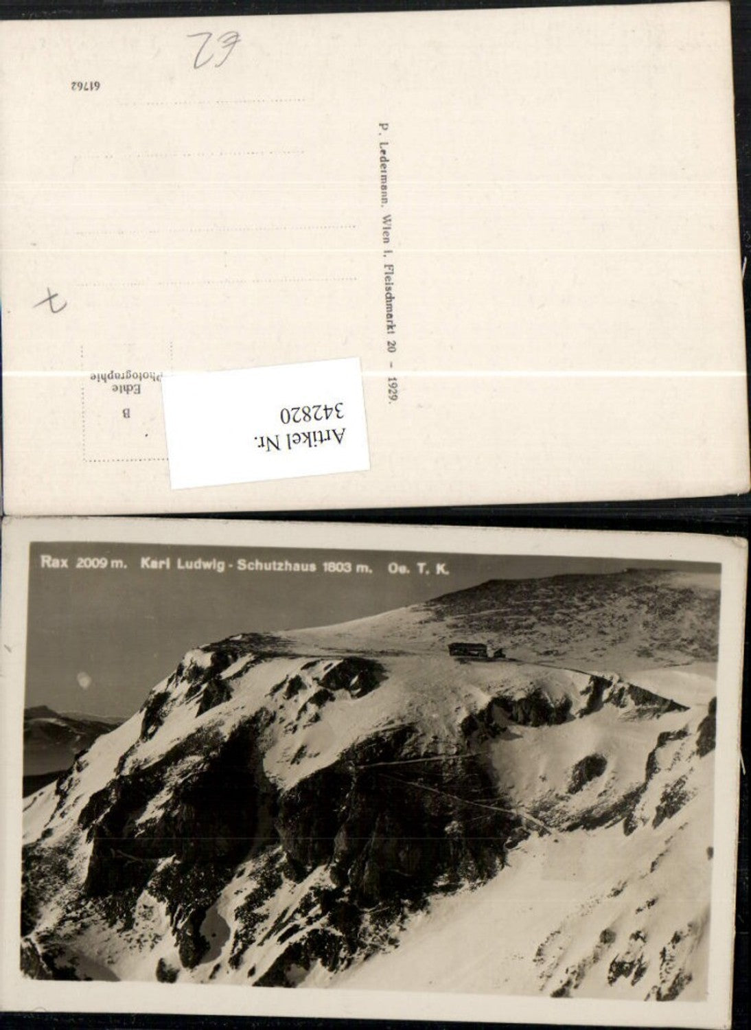 342820,Rax Karl Ludwig-Schutzhaus Berghütte b. Reichenau Winterbild